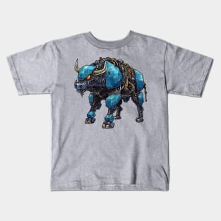 Robot Bison Kids T-Shirt